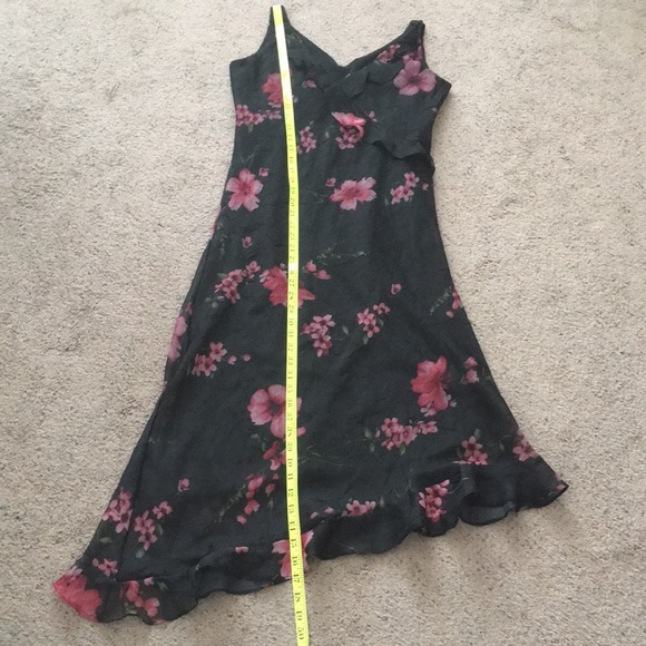 ZOEY BETH V-neck Sleeveless Dress Black Pink Floral Medium - Picture 6 of 10